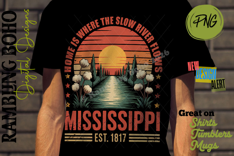 Mississippi River Vintage Sunset State Inspiration