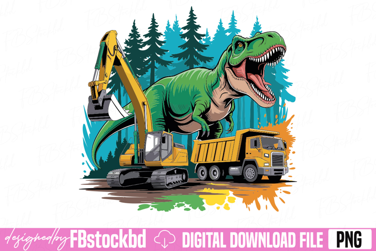 T-Rex Dinosaur Construction Png