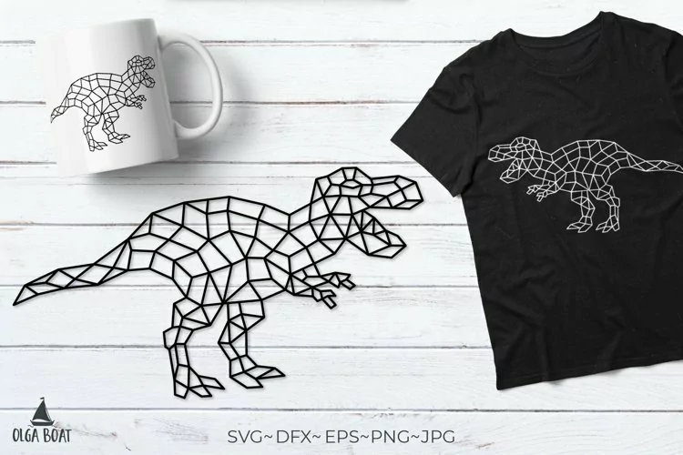 T rex svg Dinosaur svg Trex Geometric animals Dinosaur png