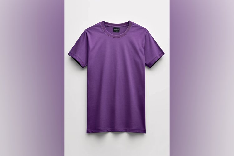 Light Purple T Shirt Logo Branding Mockup example image 1