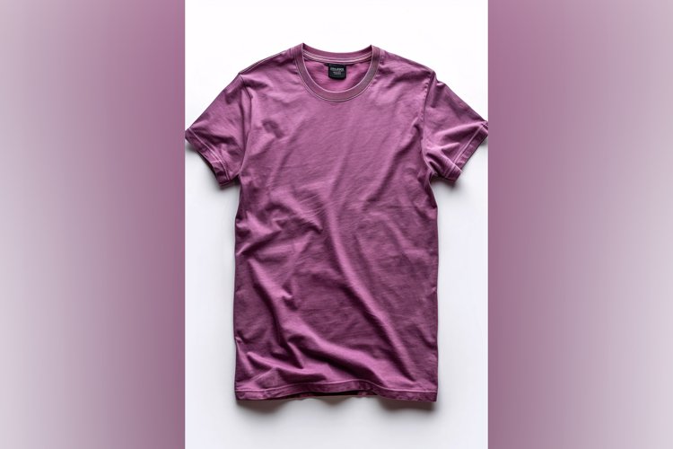 Purple T Shirt Logo Branding Mockup example image 1