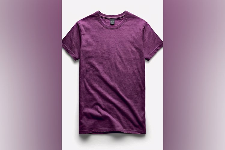 Purple Blue T Shirt Logo Branding Mockup example image 1