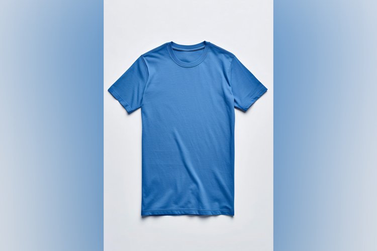 Blue T Shirt Logo Branding Mockup