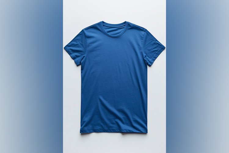 Royal Blue T Shirt Logo Branding Mockup example image 1