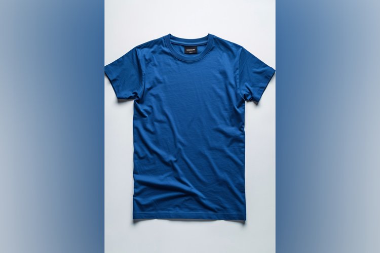 Royal Blue T Shirt Logo Branding Mockup example image 1
