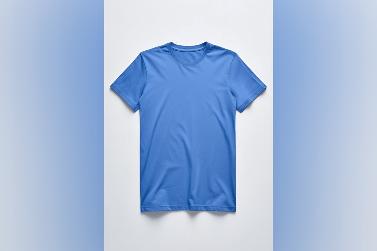Royal Blue T Shirt Logo Branding Mockup example image 1