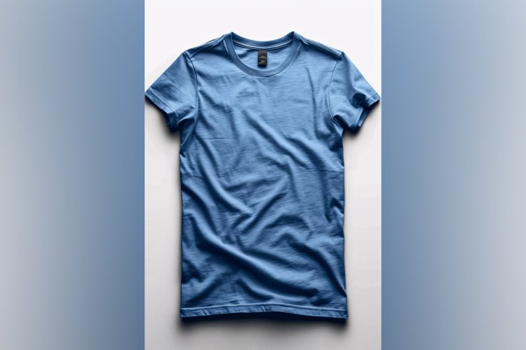 Royal Blue T Shirt Logo Branding Mockup example image 1