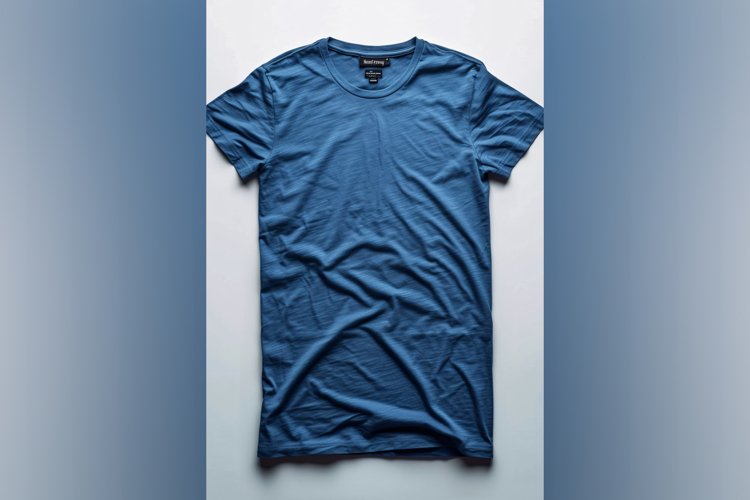 Royal Blue T Shirt Logo Branding Mockup example image 1