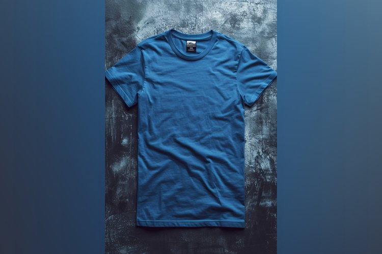 Royal Blue T Shirt Logo Branding Mockup example image 1
