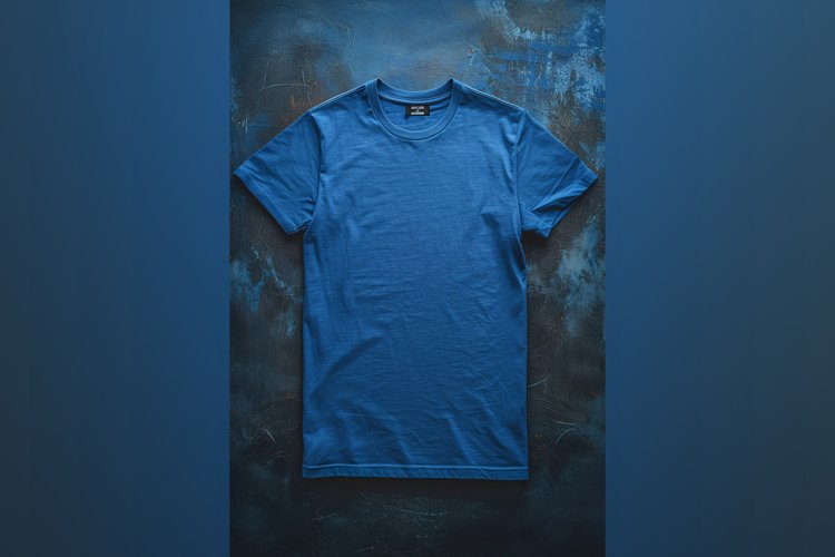 Royal Blue T Shirt Logo Branding Mockup example image 1