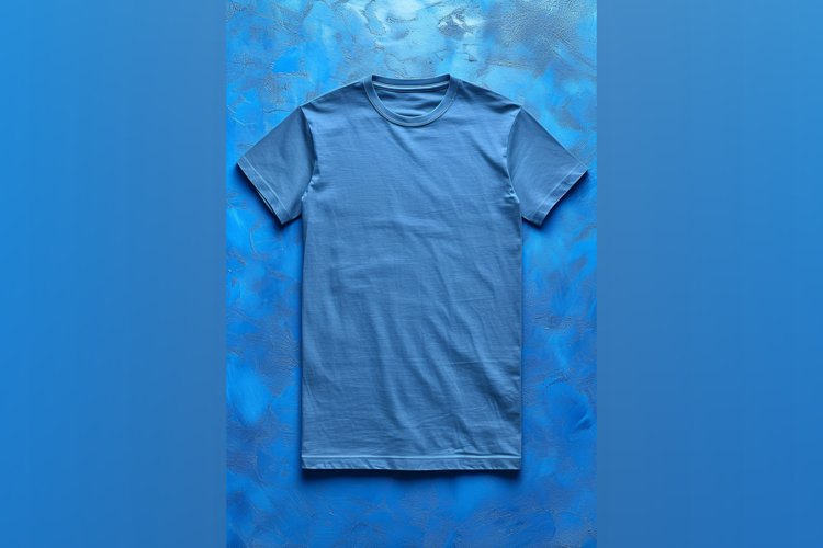 Royal Blue T Shirt Logo Branding Mockup example image 1