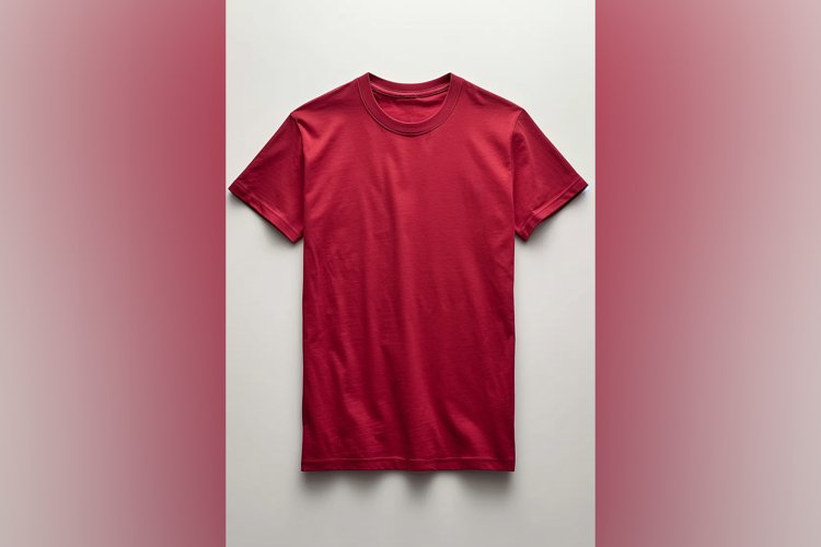 Dark Red T Shirt Logo Branding Mockup example image 1