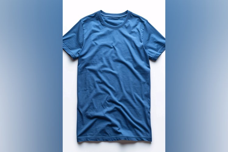 Dark blue T Shirt Logo Branding Mockup example image 1