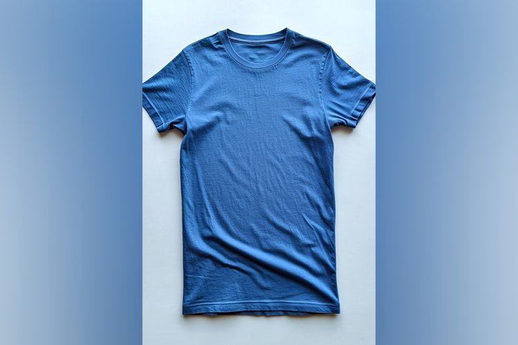 Dark blue T Shirt Logo Branding Mockup example image 1