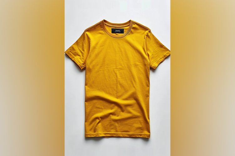 Dark yellow T Shirt Logo Branding Mockup example image 1