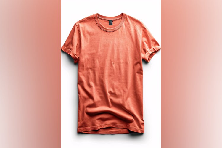 Orange T Shirt Logo Branding Mockup example image 1