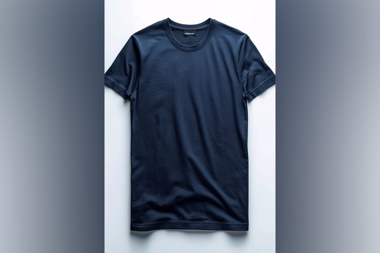 Denim T Shirt Logo Branding Mockup example image 1