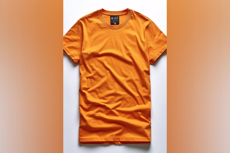 Dark yellow T Shirt Logo Branding Mockup example image 1