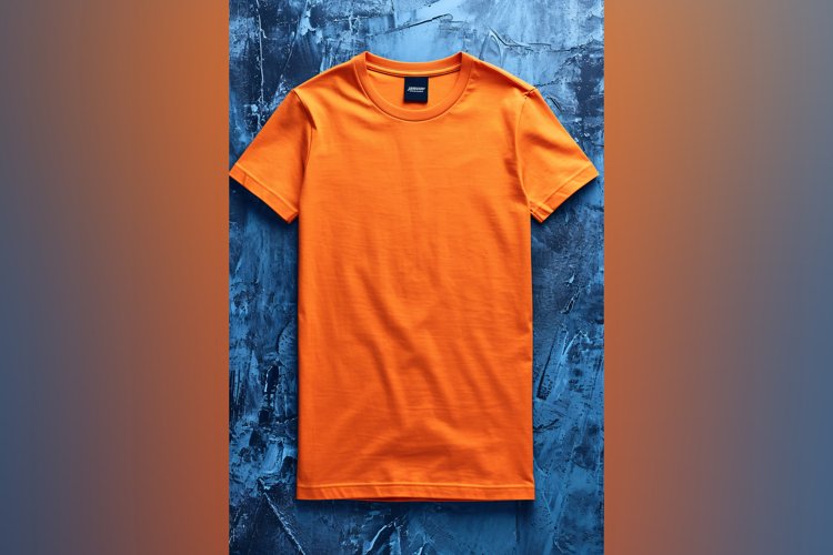 Dark yellow T Shirt Logo Branding Mockup example image 1