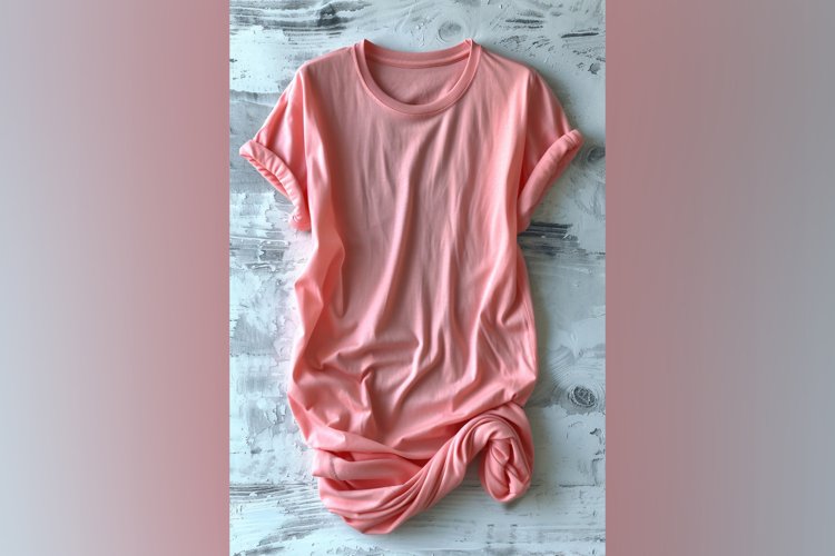 Dark Pink T Shirt Logo Branding Mockup example image 1