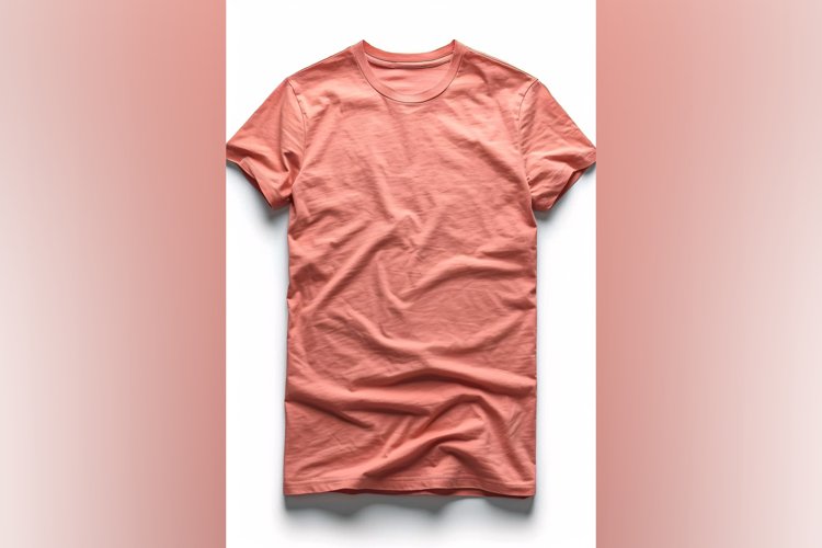 Dark Pink T Shirt Logo Branding Mockup example image 1