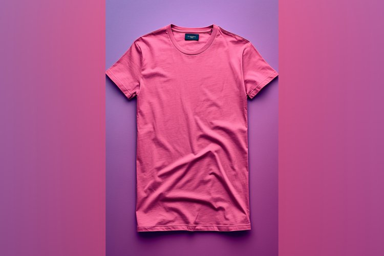 Dark Pink T Shirt Logo Branding Mockup example image 1