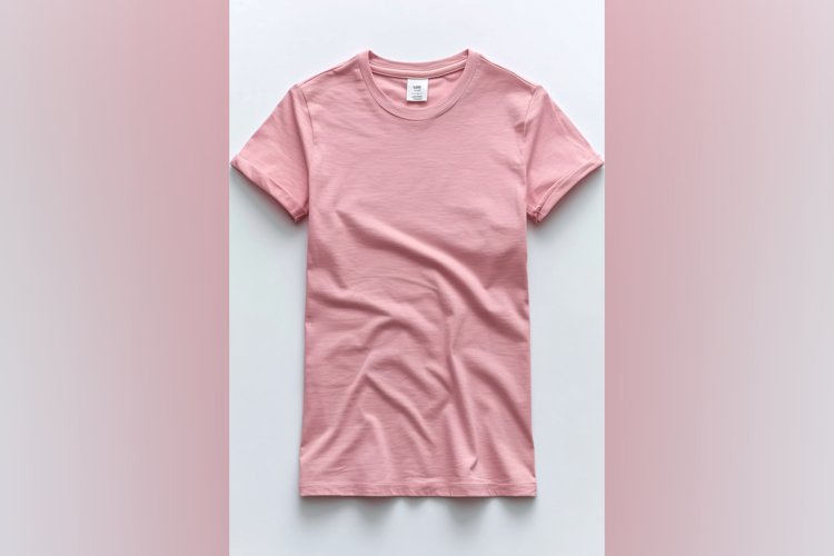 Pink T Shirt Logo Branding Mockup example image 1