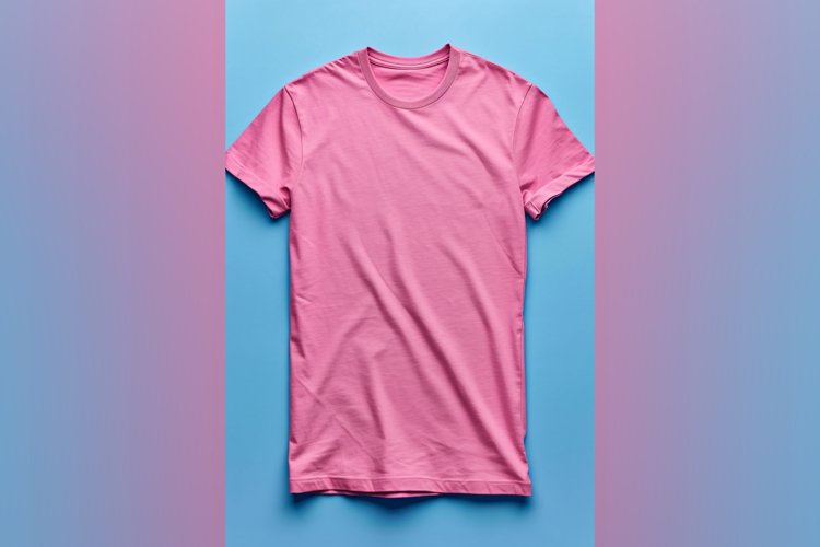 Dark Pink T Shirt Logo Branding Mockup example image 1