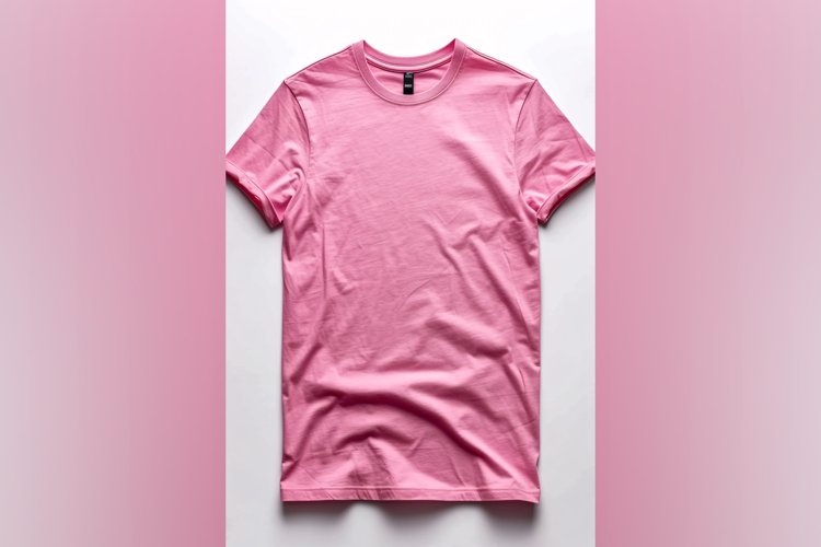 Pink T Shirt Logo Branding Mockup example image 1