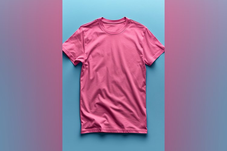 Pink T Shirt Logo Branding Mockup example image 1