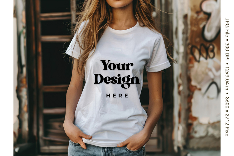 White T-shirt Mockups Bella and Canvas Top View Mockups_21