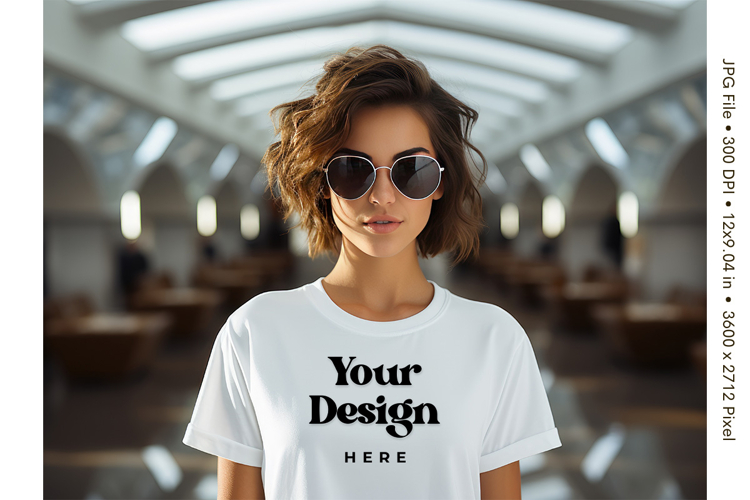 White T-shirt Mockups Bella and Canvas Top View Mockups_32