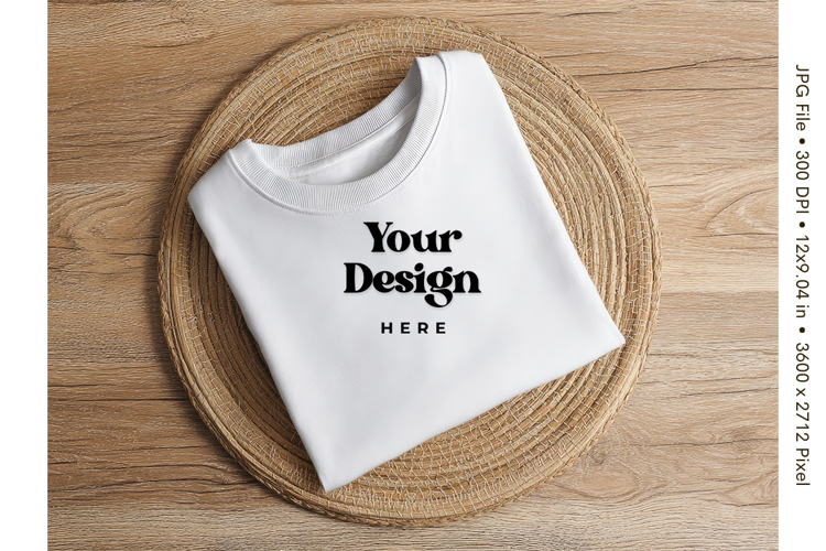 White T-shirt Mockups Bella and Canvas Top View Mockups_43