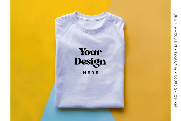 White T-shirt Mockups Bella and Canvas Top View Mockups_47