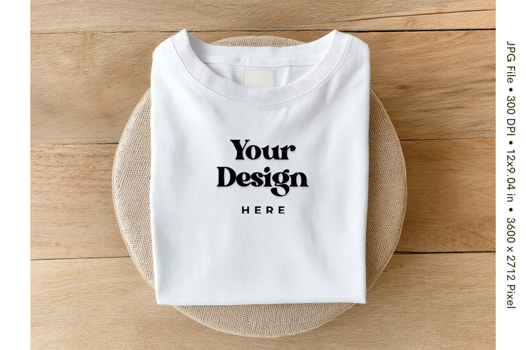 White T-shirt Mockups Bella and Canvas Top View Mockups_48