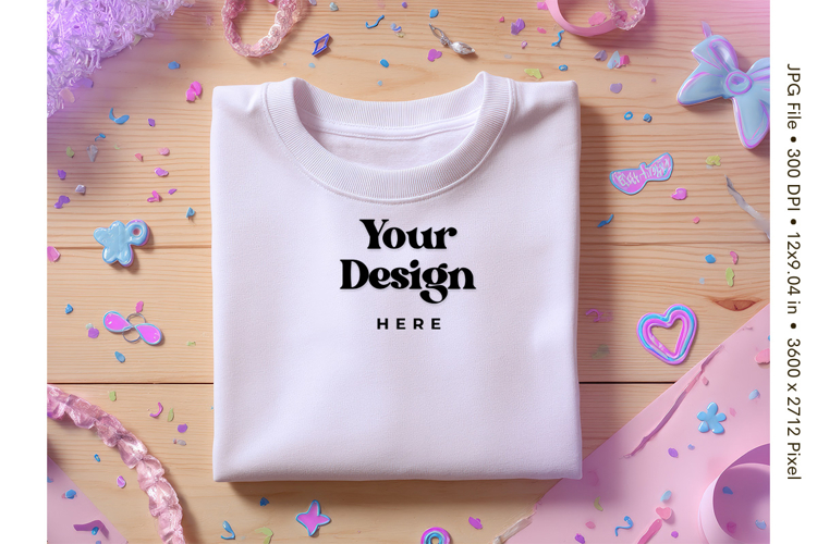 White T-shirt Mockups Bella and Canvas Top View Mockups_57