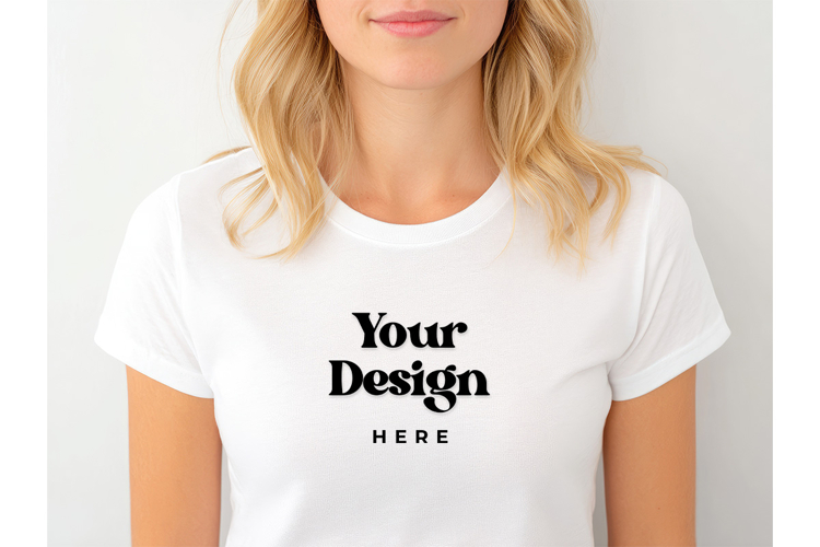 White T-shirt Mockups Bella and Canvas Top View Mockups_9