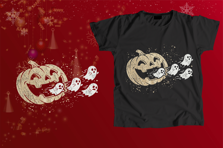 Distressed Spooky Pumpkin Ghosts Halloween Sublimation
