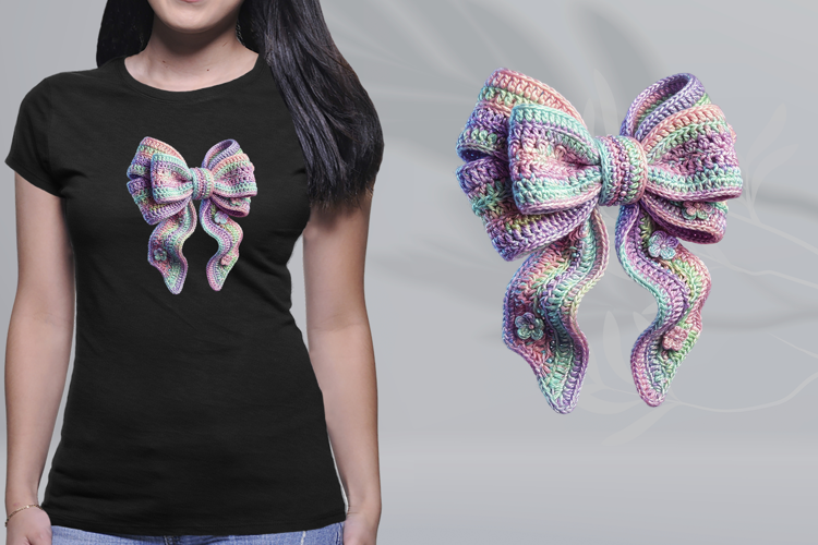 Pastel Crochet Bow Pastel Coquette Ribbons PNG