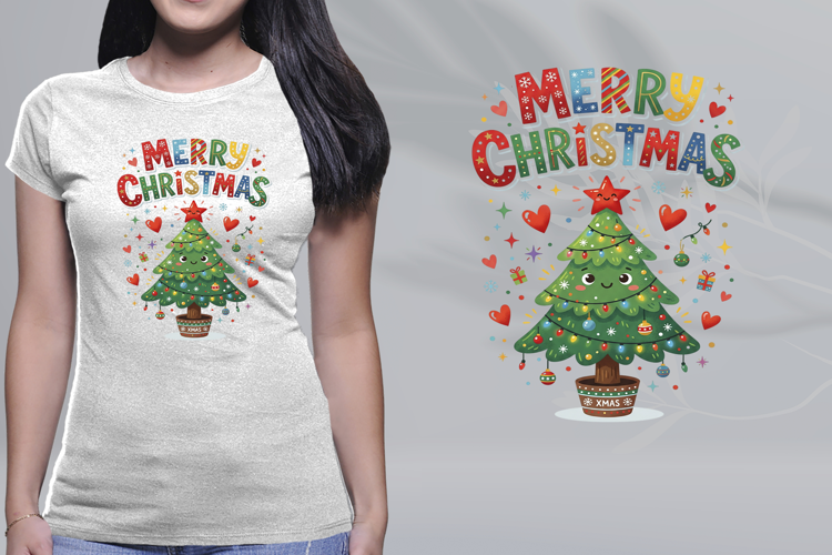 Cute Christmas Tree Kawaii Merry Christmas PNG