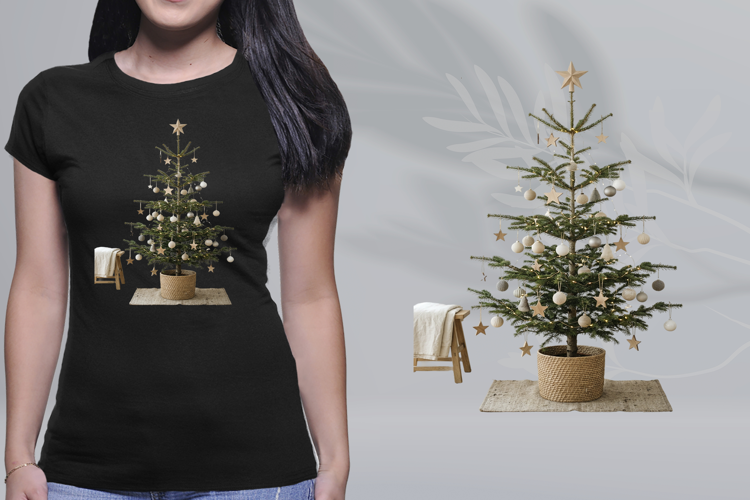 Minimalist Scandinavian Christmas Tree PNG