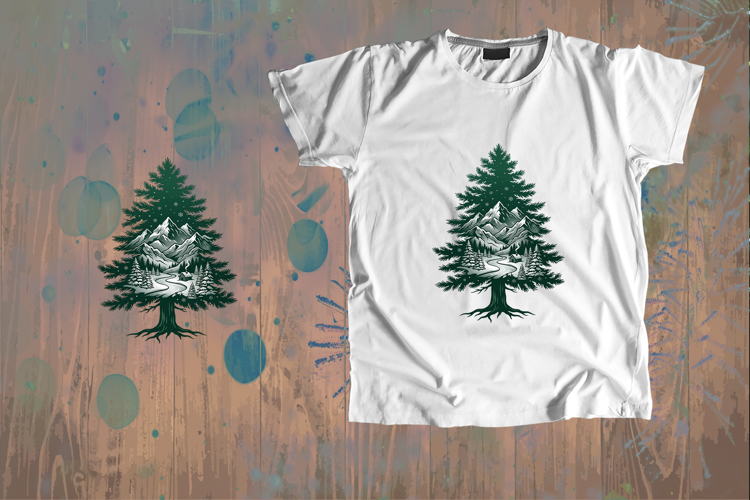 Pine Tree Mountain Cabin Winter Art