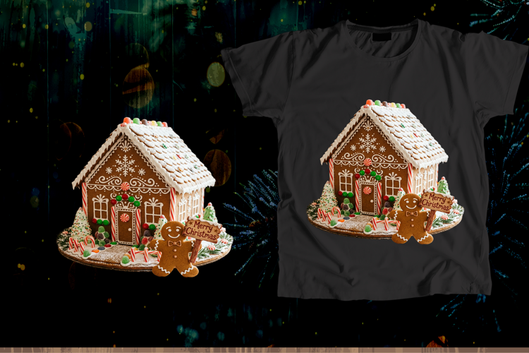 Festive Gingerbread House Christmas PNG