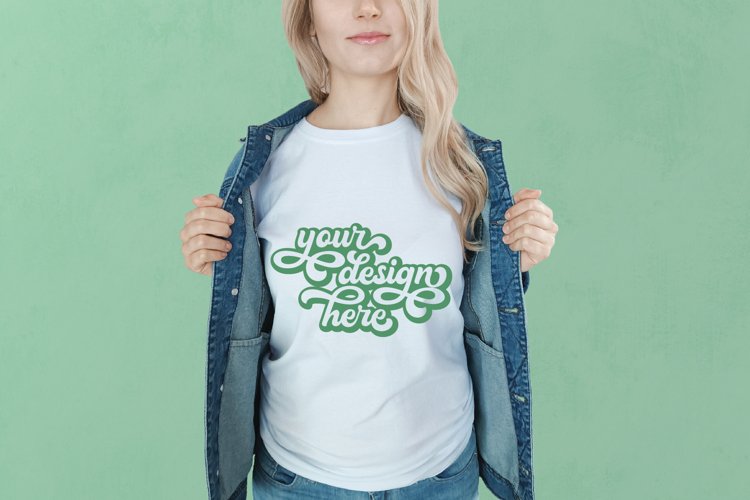 White Tshirt Mockup Image 13