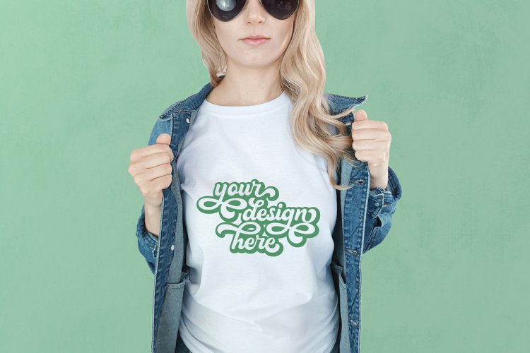 White Tshirt Mockup Image 21