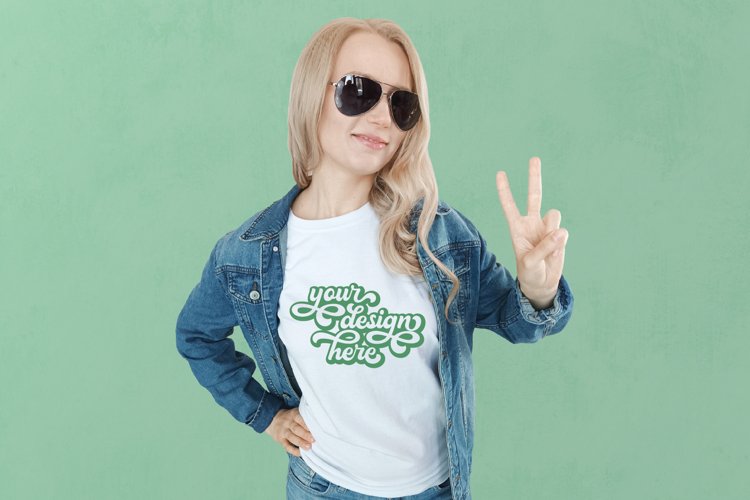 White Tshirt Mockup Image 16