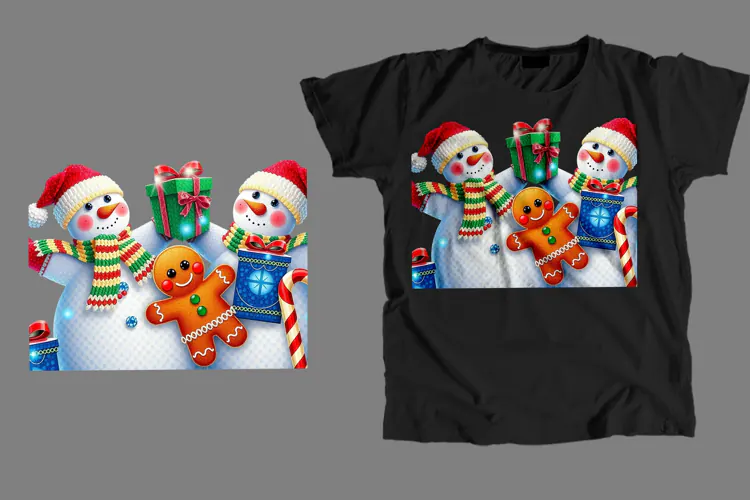 Christmas Snowmen T-Shirt Sublimation PNG 300 DPI