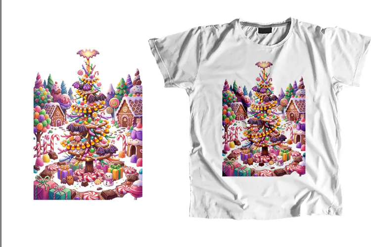 Pastel Candy Creepmas Gingerbread Tree Bat PNG Sublimation