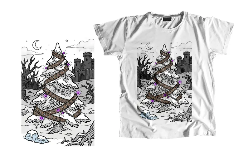 Gothic Spiked Belt Creepmas Tree Castle PNG