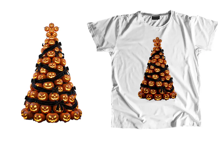Gothic Jack O Lantern Pumpkin Christmas Tree PNG
